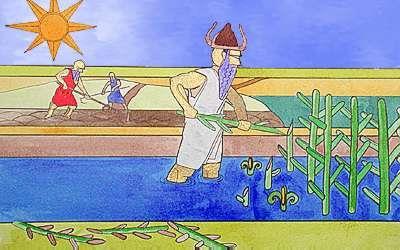 Each god and goddess had a job to do. Some dug the fields and planted the crops.
