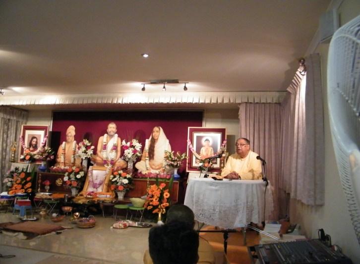 The Swamis also visited the homes of devotees when required. d) Meditation sessions were held at the Ermington Centre on Sundays from 5 p.m. to 6 p.m. e) Classes on Sanskrit language were held on Saturdays and Sundays for varying levels of mature-age students.