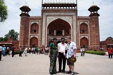 The gate to the Taj Mahal Saturday we