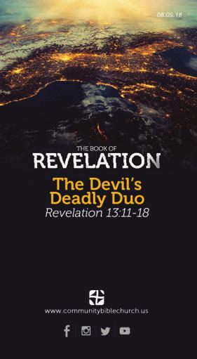 Introduction The Devil s DeaDly Duo RevelaTion 13:11-18 We offer nursery for newborn to four years old.