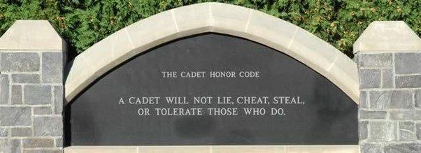 A3. Honor Code The California Cadet Corps Honor Code states: A cadet will not lie, cheat, steal, or tolerate those who do. What is an honor code?