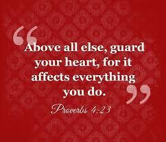 We must however be careful to guard our hearts at all times