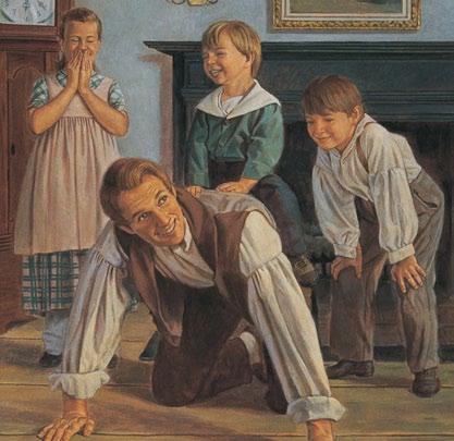 Joseph Smith enjoyed innocent amusement with family members and friends. with a friend.