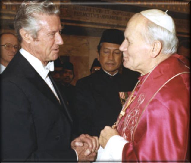 President Ronald Reagan in 1984 opened formal diplomatic relations with the Holy See (the Roman Catholic Church and the Vatican City