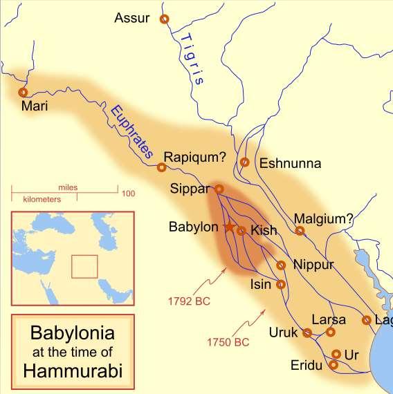 The Amorites established cities on the Tigris and the Euphrates rivers and made Babylon, a town to the north, their capital. During the time of their sixth ruler, King Hammurabi (1792-1750 B.C.
