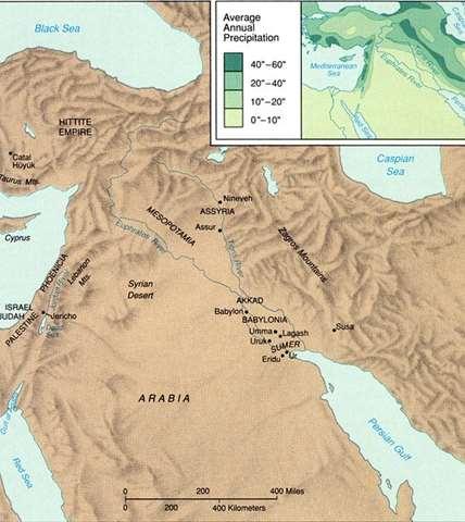 Geography and Specialization The civilized life that emerged at Sumer was shaped by two conflicting factors: the unpredictability of the Tigris and Euphrates rivers, which at any time could unleash