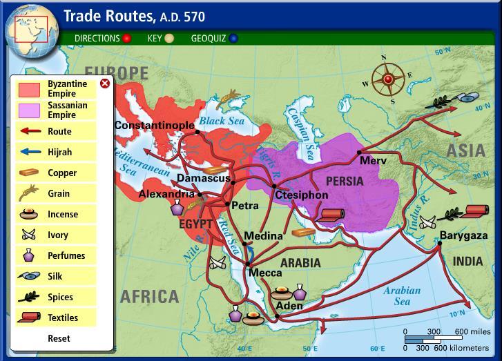Life on the Arabian Peninsula See the trade routes on p. 87 Review from Yesterday Check out interactive is at the intersection of six trade routes.