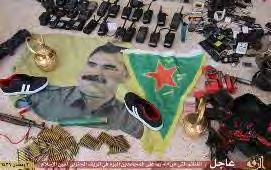 7 Some of the items that fell into the hands of ISIS in the battle with PKK operatives (ISIS-affiliated Twitter
