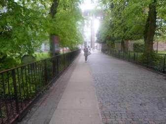 St Michael s Avenue is cobbled but this pathway also has an inlay of smooth stone slabs to enable access.