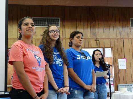 When Mass was over, a welcome to the Retreat was provided by State President Alyssa Ramirez followed by the Pledge of Allegiance