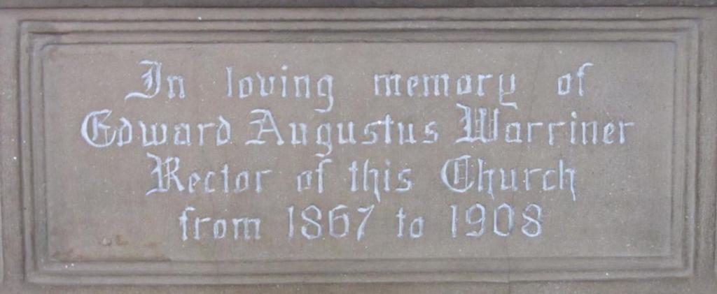 3 Photos this week. Fireplace Dedication Gets Highlighted Rev. Edward Augustus Warriner was the rector of St.