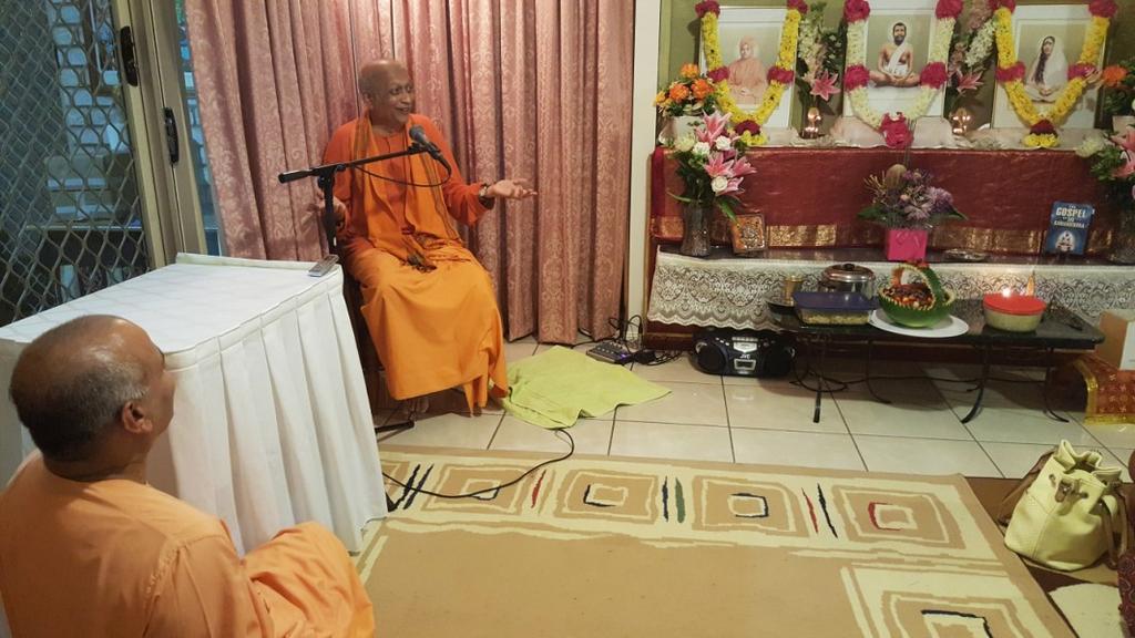 Devotees took turns in decorating and worshipping Sri Ramakrishna's image every week at the Sri Selva Vinayakar temple, South Maclean, Qld.