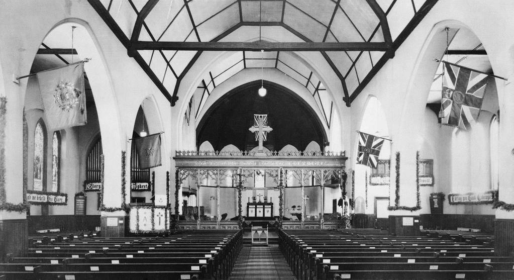 the interior comprising the nave, chancel,