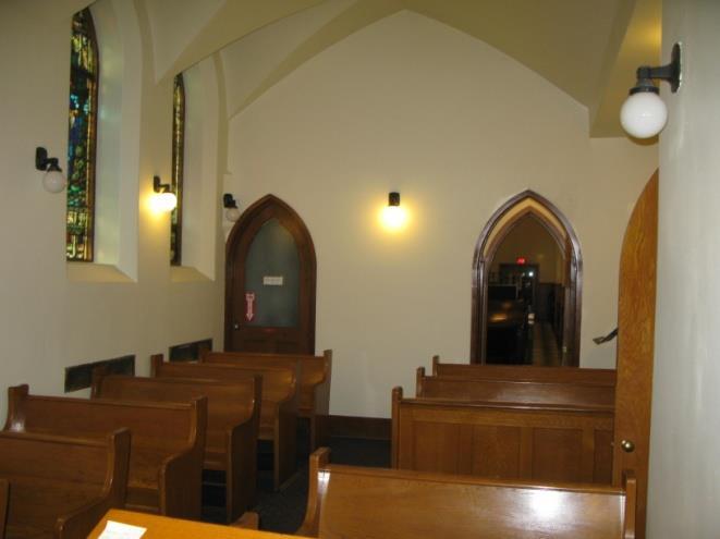 8: chapel interior view from the east)