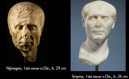 . Figure 1: The two Caesar s heads in Leiden, as we can see in [9] (Courtesy: National Museum of Antiquities, Leiden).