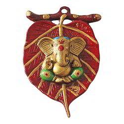 Decorative Gift Gold Plated Metal Wall Hanging Lord Ganesha