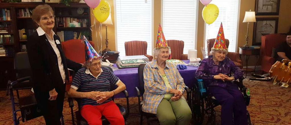 Monthly Birthday Party October 1st Our residents enjoyed cake,