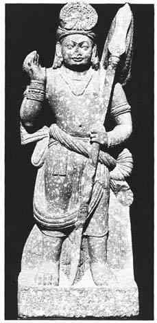 Originally a Kushan import, the battle god Kartikeya was