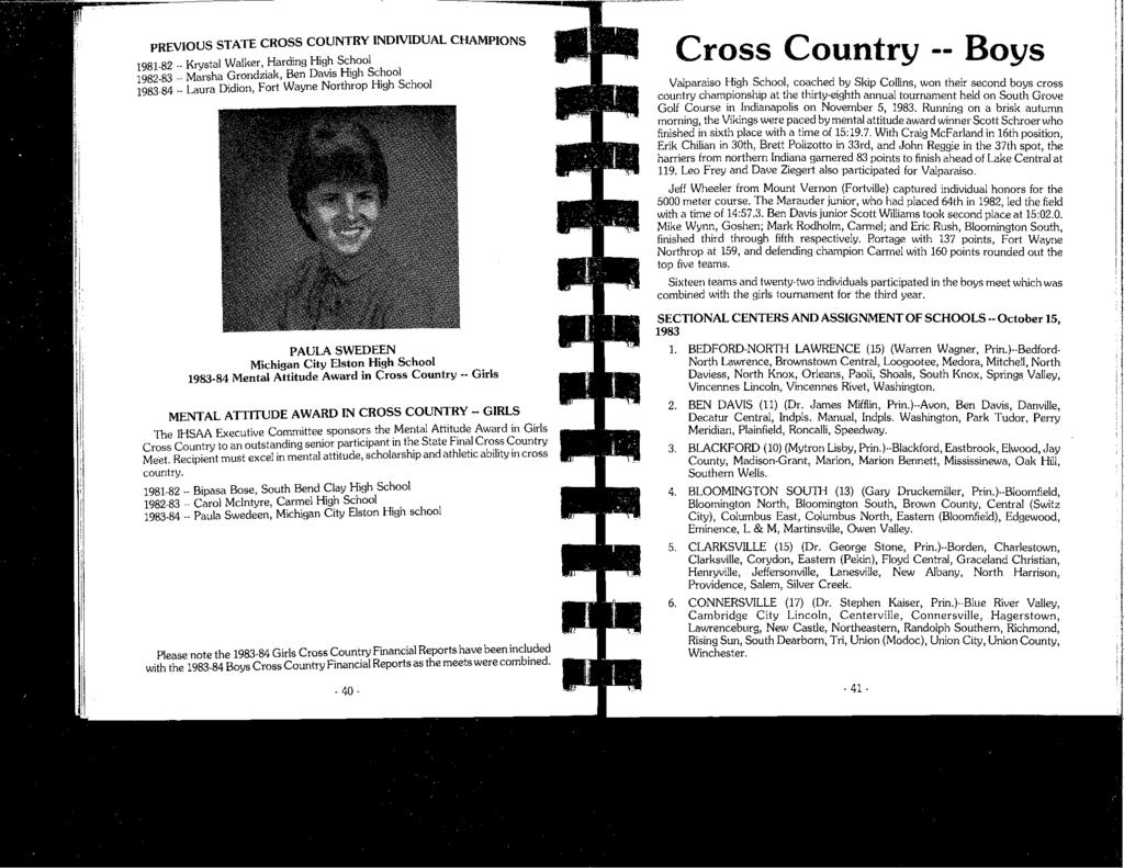 PREVIOUS STATE CROSS COUNTRY INDIVIDUAL CHAMPIONS 1981 _ 82.