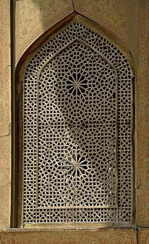 Window detailing of Ali Qapu Palace.