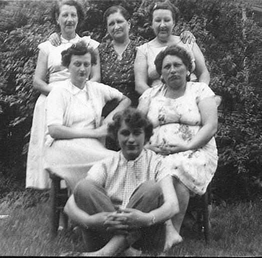 56. George Thomas Nichols family (l to r) back row: Ruby (Nichols)