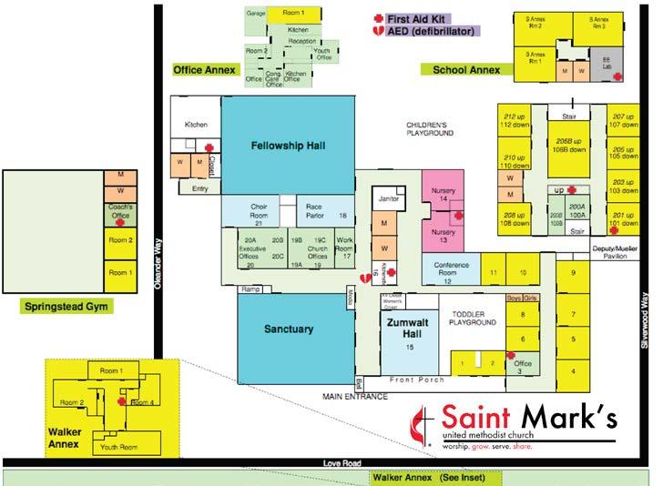 stmarkschurch.tv Campus Map Use this map to help you get around St. Mark s!