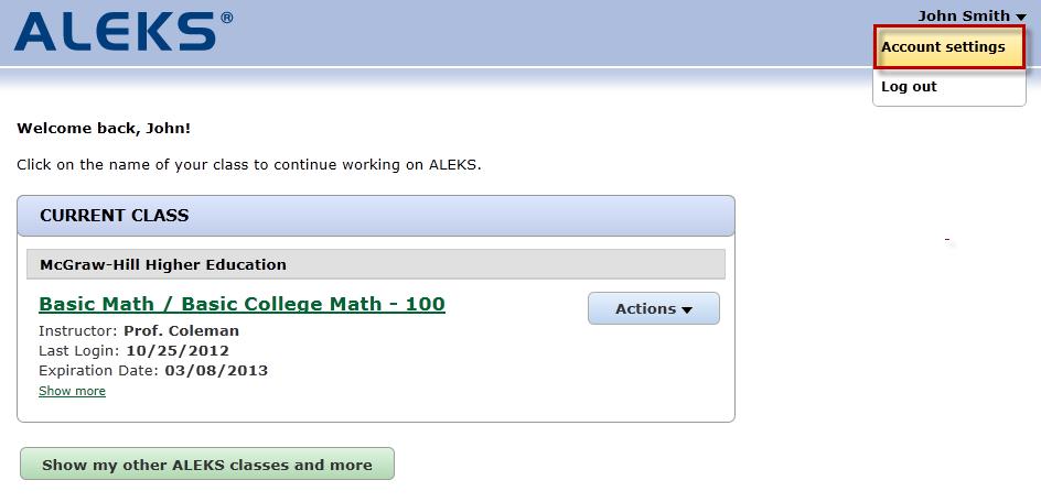 How to Unpair Your Student LMS Account from ALEKS If you pair your ALEKS account with your LMS account by mistake,