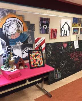 After the performance, students shared the artwork that is on display with the theme Keep