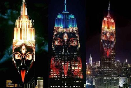 The architects of the NWO sent a bizarre message of their intentions when they projected an image of Kali, the Hindu goddess of destruction, onto the Empire State Building in New York on August 9 th.