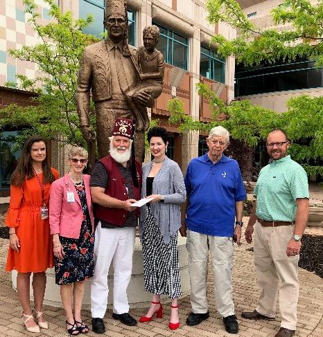 Hibernians Present Donation to Shriners Children s Hospital On May 10, 2018 Board Members were honored to present a $4,000 check to Shriners Children s Hospital.