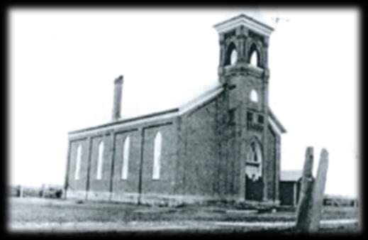 The second church building was built in 1883, so most likely this clock was part of that new building.