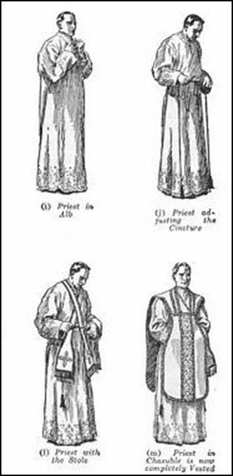 Sacred Vestments Sacred Vestments and Vessels You See at Mass! Alb: A long, white linen garment reaching to the feet. Cincture: Cord tied around the waist like a belt.
