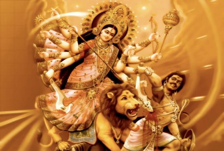 We worship Goddess Durga.
