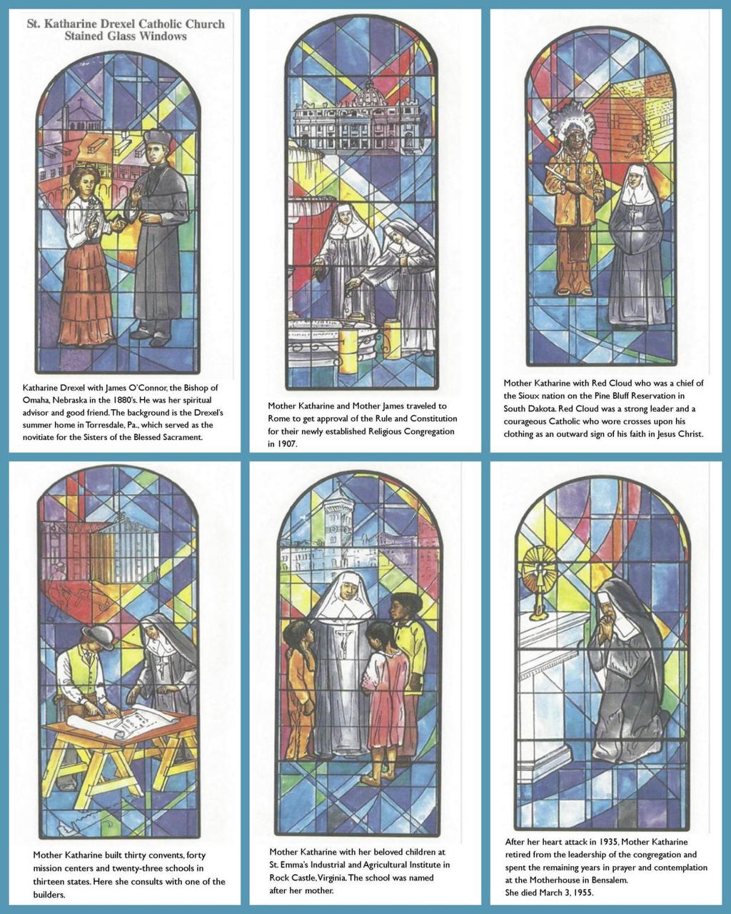Stained glass windows from SKD Parish in Cape Coral, FL. We are an active faith community of 2500+ families ranging from the very young to our seasoned parishioners.