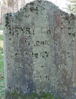 Civil War Veteran buried in the Lakeview Cemetery, Burlington, VT Henry Chiott alias Henri Brault dit Chaillot by John Richard Fisher - January 2014 Enlisted: 14 Oct 1861 age