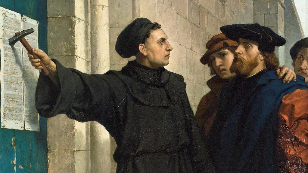 Luther Nailing the 95 Theses ( Disputation to explain the