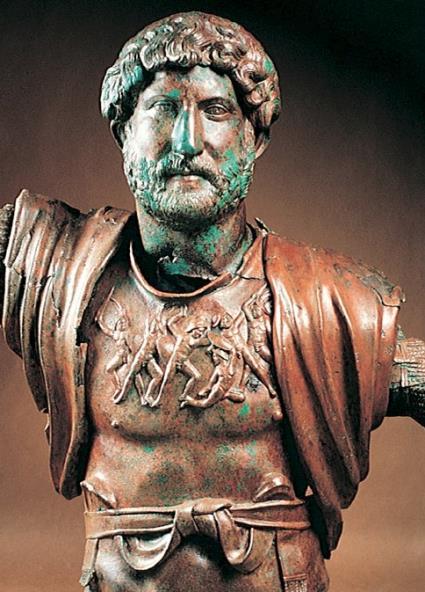 Portrait bust of Hadrian as general, ca. 130-138 CE Hadrian was a connoisseur and lover of all the arts, as well as an author and architect.