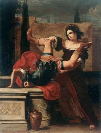 1659 painting by Elisabetta Sirani depicting Timocleia of