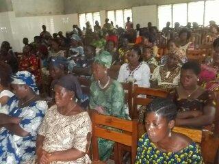 The ladies who met in our school in August for their women s seminar Members of the Agla Church of Christ in Worship in Cotonou.