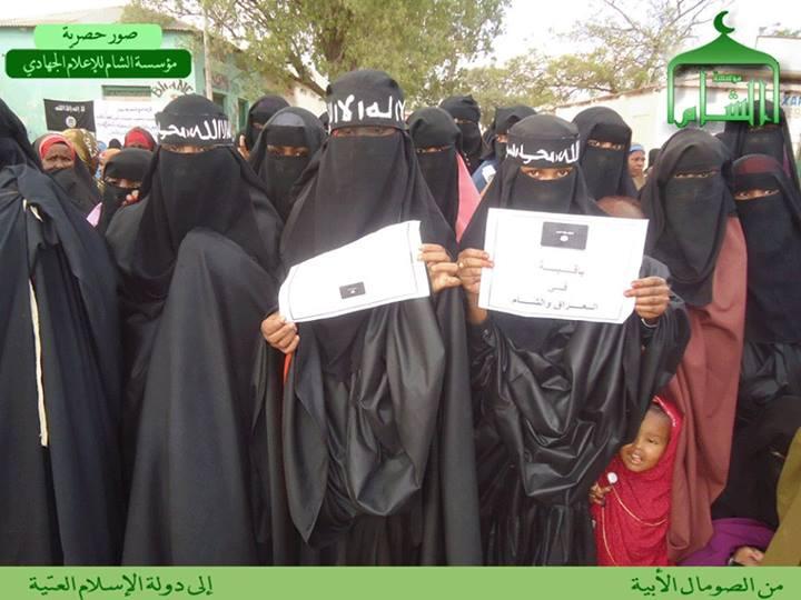 meaning freedom and borrowed from Arabic (in Somali writing, x replaces Arabic ḥ in loanwords). Niqab- wearing supporters of HSM demonstrate their support for ISIS.