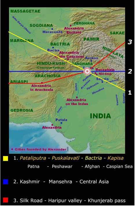 Takshasila, at the intersection of 3 Trade Routes 44