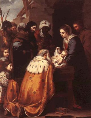 ...and on entering the house they saw the child with Mary his mother. They prostrated themselves and did him homage (Matthew 2:11).