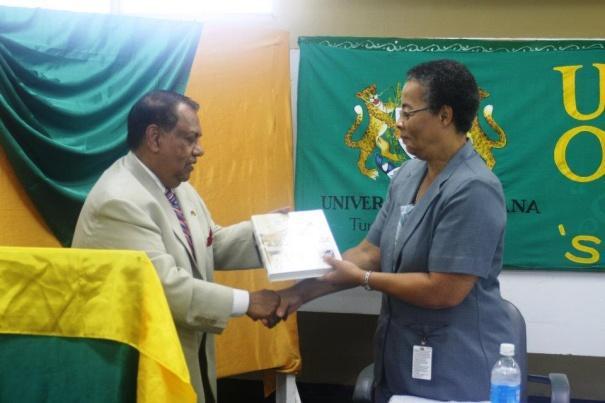 Bulletin No. 11 November 2011: Page 2 Book Donation Guyanese born, Professor, CEO and Consultant Dr. Sh