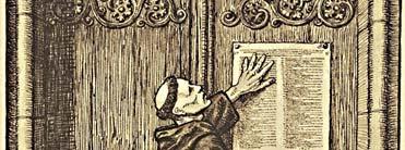 1517 Martin Luther posts his 95 theses on the