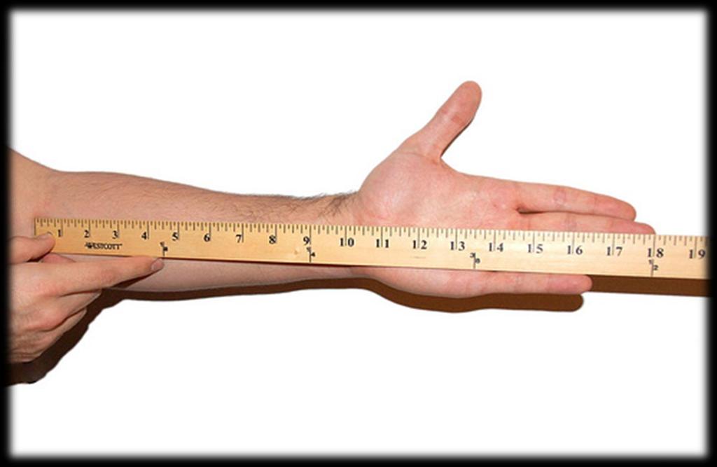 A cubit equals 18 inches or 1.5 feet.