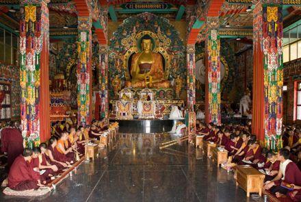 THE RINCHEN TERDZÖ IN ORISSA, INDIA Afterwards, the Shambhala and Ripa sanghas met in the guesthouse lobby, which had been transformed into an impromptu assembly hall by President Reoch.