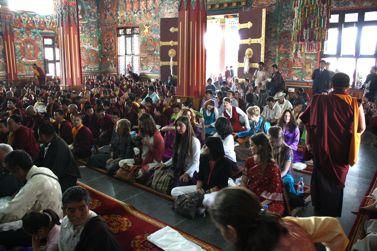 THE RINCHEN TERDZÖ IN ORISSA, INDIA who had not finished their ngöndro practice had never before been asked to leave the shrine room during empowerments from His Eminence.