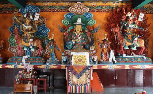 THE GREAT RIVER OF BLESSINGS Gesar Shrine Room Photograph by Walker Blaine ceremony to empower the sertok atop the new monastery was two days away.