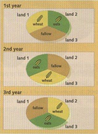 into more farmland Rotation of Crops: Richer soil and more land being
