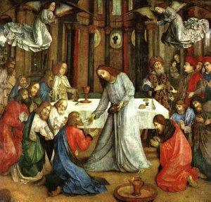 Christ Giving Communion to the Apostles by early Dutch Painter, Justus Van Ghent (1410-1480) First Presbyterian Church KNOXVILLE, TENNESSEE -